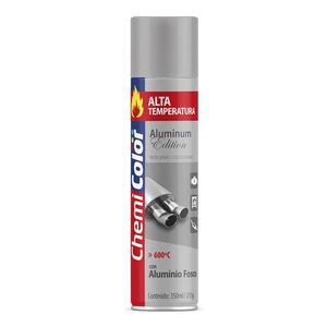 Tinta Spray Alta Temperatura Alumínio 350ml Chemicolor