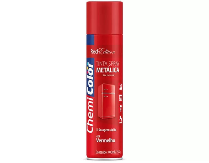 Tinta-Spray-Metalica-Vermelho-400ml-Chemicolor