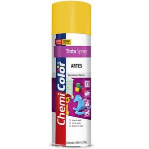 Tinta Spray Artes Amarelo Claro 400ml Chemicolor
