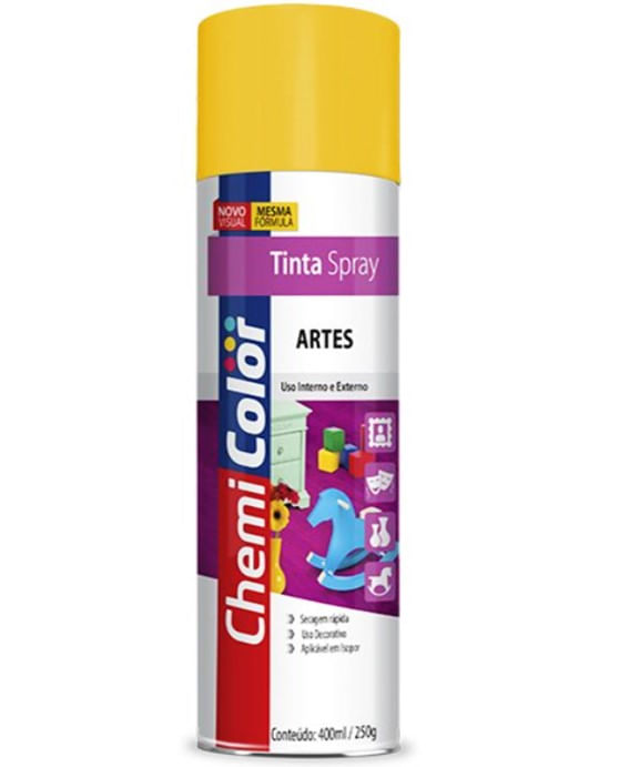 Tinta-Spray-Artes-Amarelo-Claro-400ml-Chemicolor