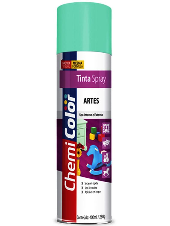 Tinta-Spray-Artes-Verde-Claro-400ml-Chemicolor
