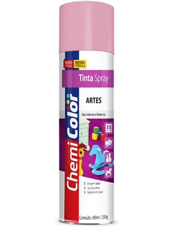 Tinta-Spray-Artes-Rosa-400ml-Chemicolor