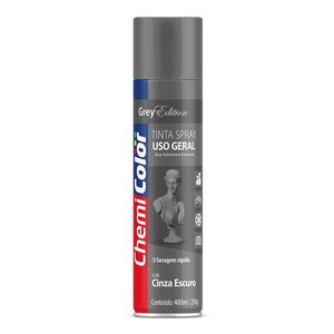 Tinta Spray Uso Geral Cinza Escuro 400ml Chemicolor