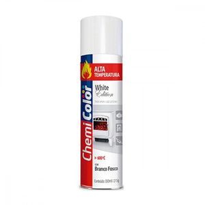 Tinta Spray Alta Temperatura Branco Fosco 350ml Chemicolor