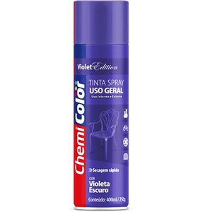 Tinta Spray Uso Geral Violeta Escuro 400ml Chemicolor