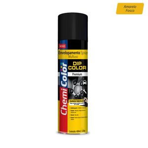 Tinta Spray Dip Color Uso Geral Amarelo Fosco 400ml Chemicolor