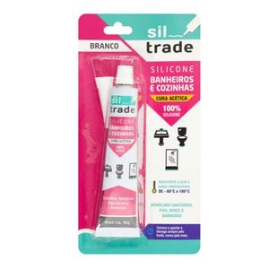 Silicone Sil Trade Banheiro/Cozinha Acético Branco 50g Chemicolor