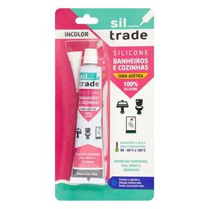 Silicone Sil Trade Banheiro/Cozinha Acético Incolor 50g Chemicolor