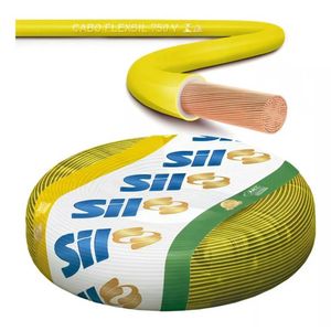 Cabo Elétrico Flex 750v 2,5mm Amarelo 1M Sil