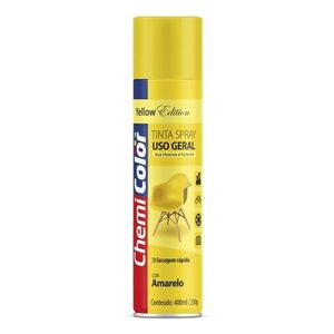 Tinta Spray Uso Geral Amarelo Ouro 400ml Chemicolor