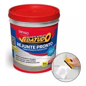 Rejunte Acrílico Vedatudo Branco 1Kg Dryko