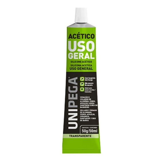Silicone-Acetico-Incolor-Aluminio-Bisnaga-50ml-Unipega