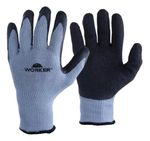 Luva-Banhada-em-Latex-Natural-WK35-Preto-Cinza-9-G-Worker