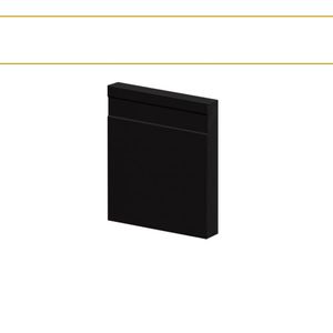 Guarnição  Frisado Poliestireno 41010 10x2,25Cm Preto Arquitech