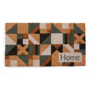 Tapete de Entrada Fibra de Coco Tipo Mosaico 60X33Cm Kapazi