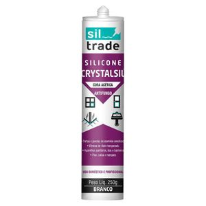 Silicone Crystalsil Acético Branco 260G Siltrade