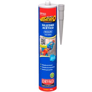 Silicone Selante Vedatudo Incolor 260G Dryko