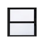 Janela-Basculante-40X40Cm-2-Folhas-Preta-Vidro-Liso-Quality
