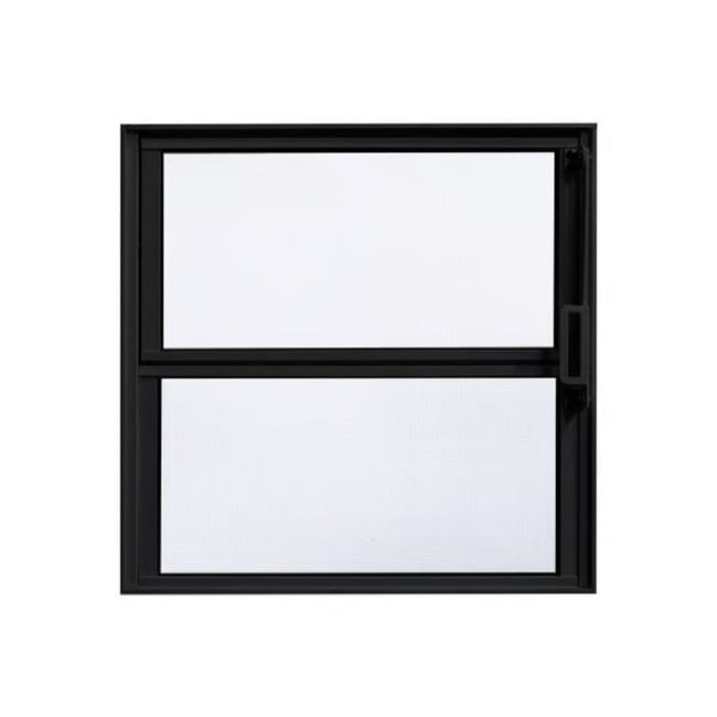 Janela-Basculante-40X40Cm-2-Folhas-Preta-Vidro-Liso-Quality