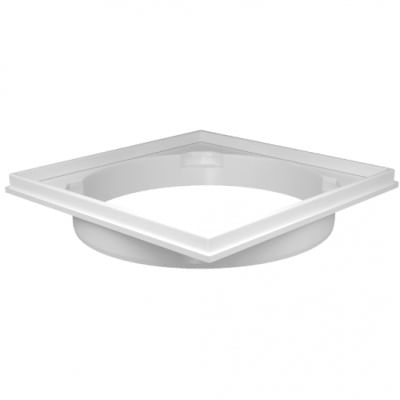 Porta-Grelha-100mm-Quadrada-Branco-Fortlev