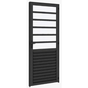Porta Basculante Liso Lado Direito Preta 0,80x2,1m Quality