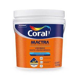 Impermeabilizante Acrílico Vedbem Manta Liquida Branca Mactra 4,5Kg Coral