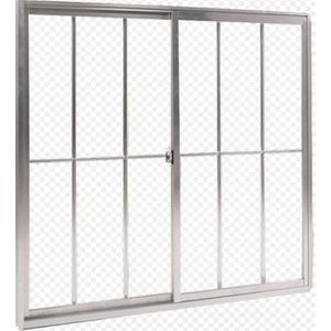 Janela 1,00x1,00m Com Grade e Vidro Canelado 2 Folhas Home Quality