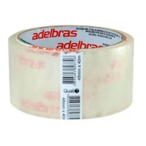 Fita adesiva de Empacotamento 40mmx48m Transparente 1 Rolo Adelbras