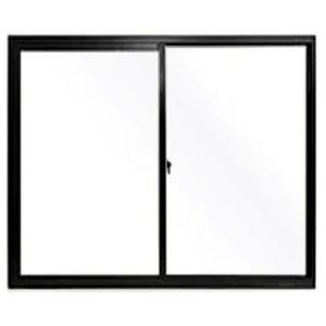 Janela de Correr Vidro Liso 1,50x1,00m 2 Folhas Lados Preto Quality