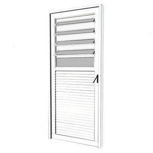 Porta Basculante Home Branca Lado Esquerdo Vidro Liso 0,80x2,10M Quality