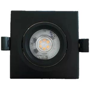 Luminaria Ecosport MR11 3W 3000k Preta Quadrada Elgin