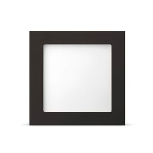 Painel Led Embutir Quadrada Preta 12W 3000K Elgin