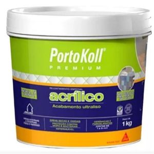 Rejunte Acrílico Cinza Artico Interno 1Kg Portokoll