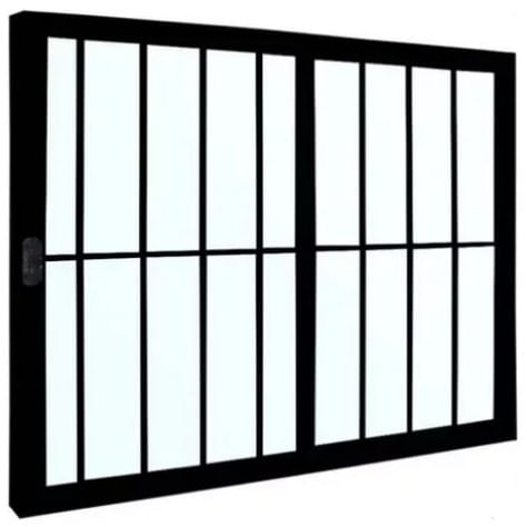 Janela-de-Correr-Com-Grade-2-Folhas-1-5x1-00m-Vidro-Liso-Preto-Quality