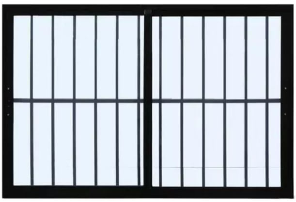 Janela-de-Correr-Com-Grade-2-Folhas-1-20x1-00m-Vidro-Liso-Preto-Quality