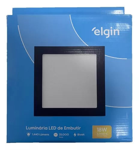 Painel-Led-Embutir-Quadrada-Preta-18W-3000K-Elgin
