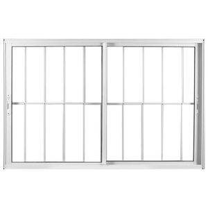 Janela Com Grade Vidro Liso Branco 2 Folhas 1,20X1,00m Quality