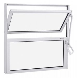 Basculante Vidro Liso Branco 60X40Cm 2 Folhas Quality