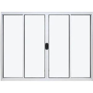 Janela Vidro Liso Branco 1,50X1,00m 4 Folhas Quality