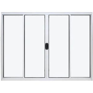 Janela Vidro Liso Branco 1,00mX1,00m 4 Folhas Quality