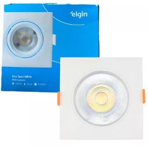 Luminária Led Ecospot Mr16 5W 6500K Quadrada Elgin