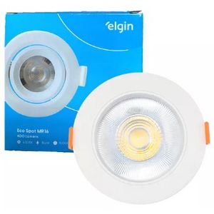 Luminária de Led Ecospot Redonda Mr16 5W 6500K Elgin