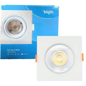 Luminária de Led Ecospot Quadrada Mr16 5W 3000K Elgin
