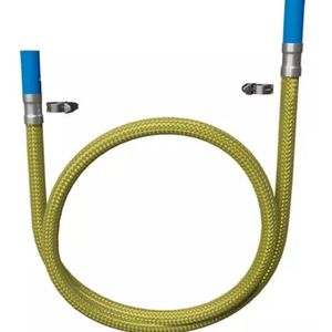 Kit Instalação Cooktop Com Flexivel Ponta Azul e Registro De Bloqueio 1,20m Blukit