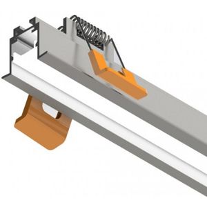 Perfil Embutido Recuado Gesso Branco 9002n 1x Fita 19w/m Ip33 12V 3000k 2500mm Misterled