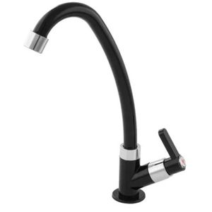 Torneira Abs Para Cozinha de Bancada Bica Móvel Preto C-31 1/4 Cobra Metais