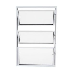 Basculante Vidro Liso Branco 60x60Cm 3 Folhas Quality