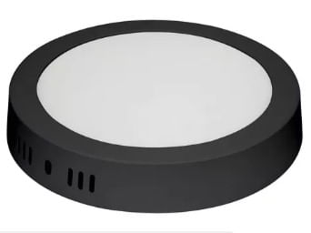 Painel-de-Led-Sobrepor-Redonda-Preta-12W-3000K-Elgin