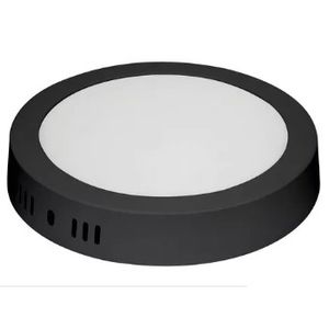 Painel de Led Sobrepor Redonda Preta 12W 6500K Elgin