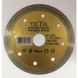 Disco Diamantado Porcelanato Teya Liso 110x20mm Extra Fino Stone Cut